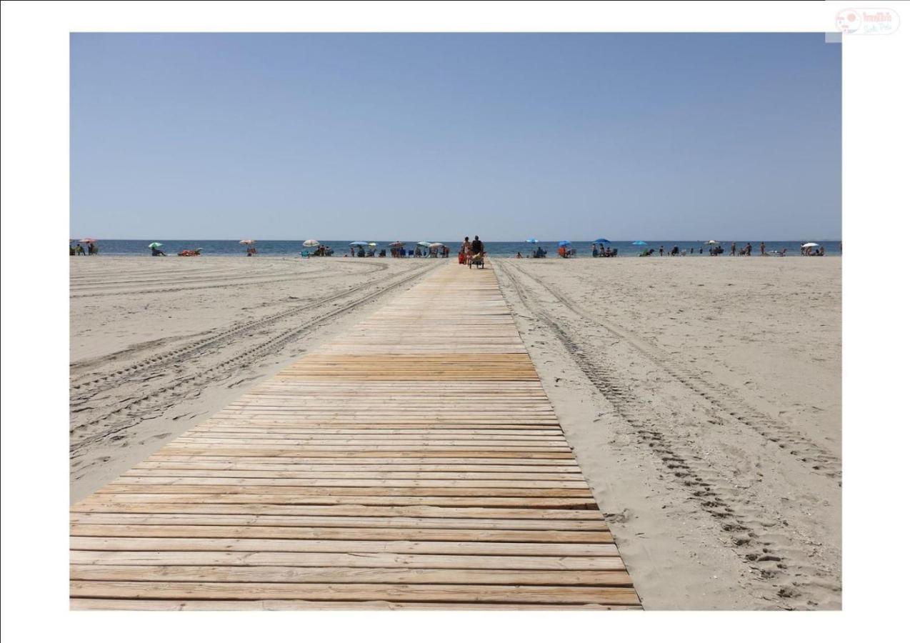 Apartamento Santa Pola, En Playa Del Tamarit Con Piscina. Buitenkant foto