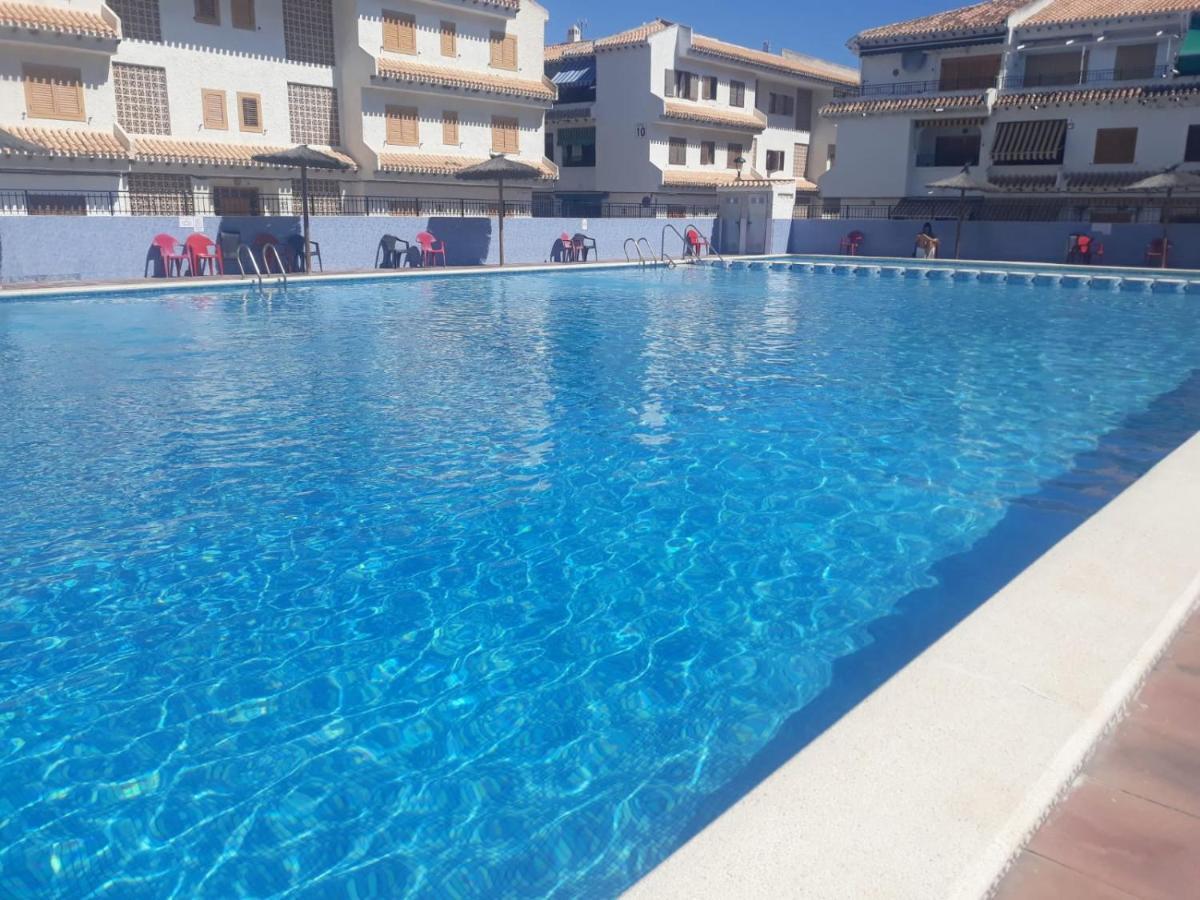 Apartamento Santa Pola, En Playa Del Tamarit Con Piscina. Buitenkant foto