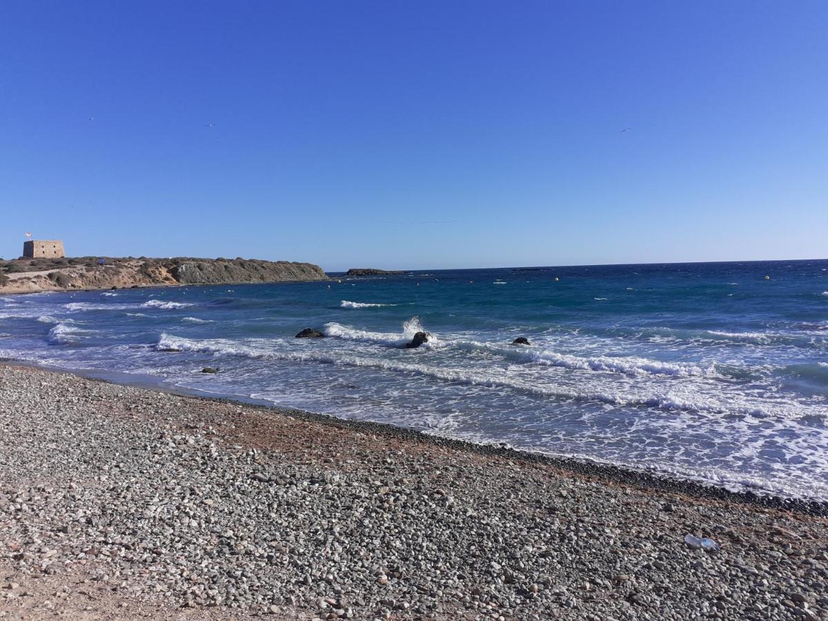 Apartamento Santa Pola, En Playa Del Tamarit Con Piscina. Buitenkant foto